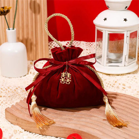 Luxury Packing Drawstring Velvet Pouch Sachet Gift Bag