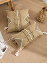 1pc Canvas Pillow Cover with Triangular Line Pattern & Looped Pile Embroidery Craft, Suitable for Home, Outdoor and Daily Use - Julia M LifeStyles