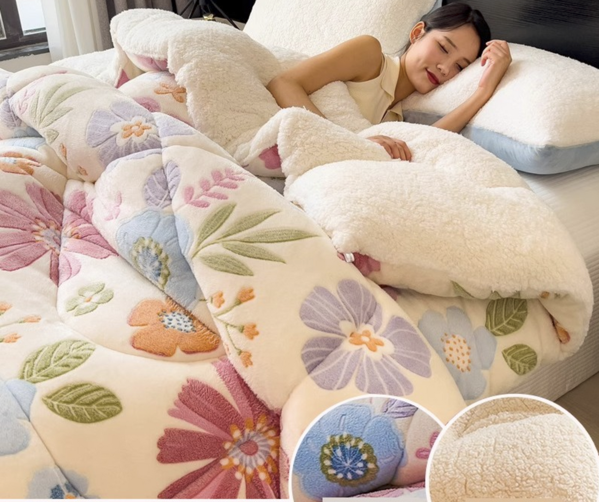 Luxurious Cashmere Coral Fleece Quilt for Ultimate Comfort Julia M LifeStyles