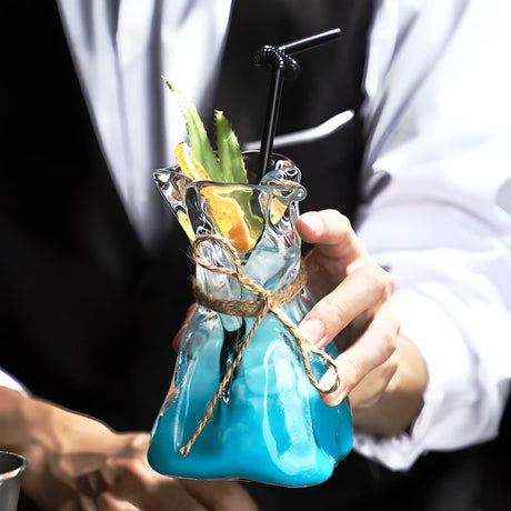 BARMAID BARWARE 270ml Creative Pleating Cocktail Glass 🍹