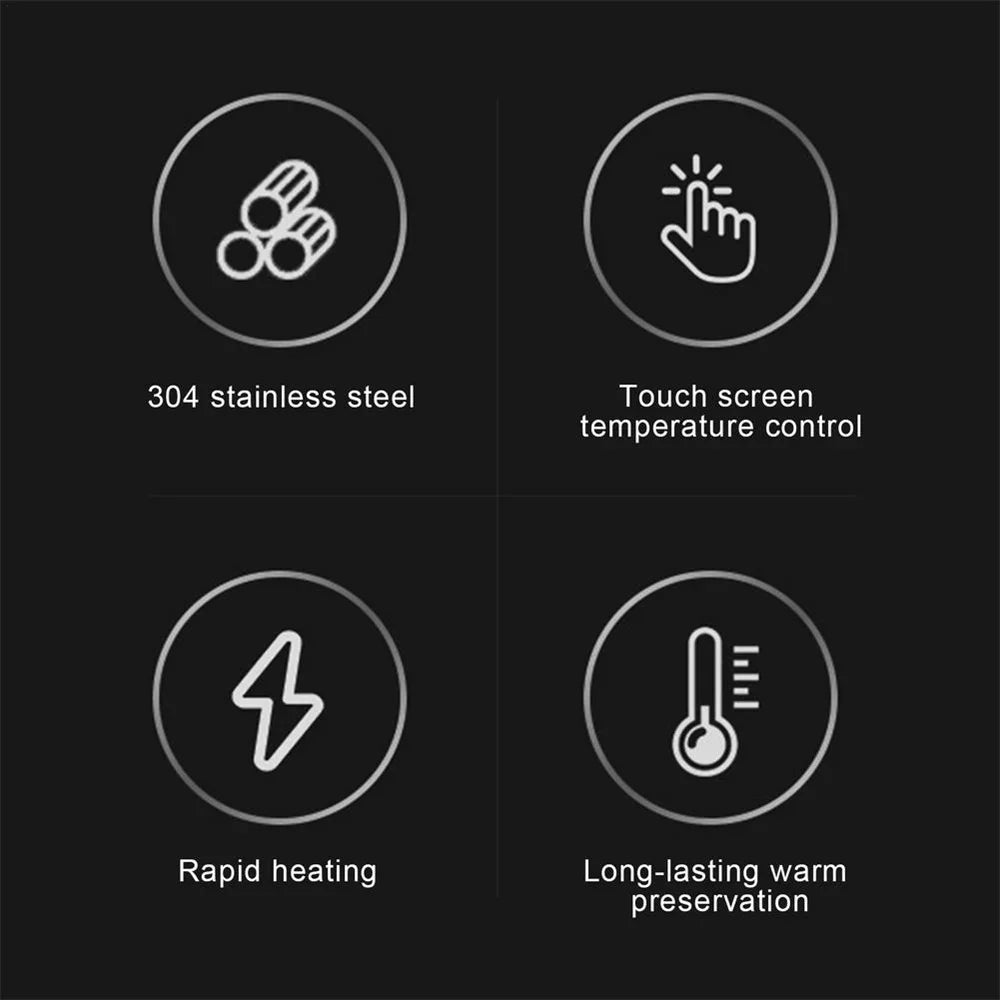 Smart Stainless Steel Car Heating Mug with Temperature Control - 400ML