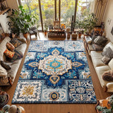 Moroccan Retro Style Bathroom and Living Room Floor Mat