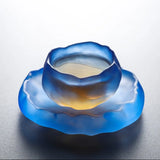 Frosted Japanese Glass Tea Cup – Elegant Single Serve Teacup - Julia M LifeStyles