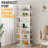 Rotating Shoe Rack Tower - 7-Tier Spinning Handbag Shoe Display Lazy Susan Organizer, 360° Revolving Shoe Rack Storage - Julia M LifeStyles