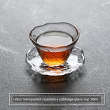 Frosted Japanese Glass Tea Cup – Elegant Single Serve Teacup