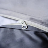 Luxury 100% Egyptian Cotton Reversible Duvet Cover Set in Silver & Purple