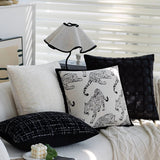 30X50/45X45CM Black White Throw Pillow Cover Modern Simple Stamping Waist Cushion Cover Decor Home Decorative Pillowcase Julia M LifeStyles