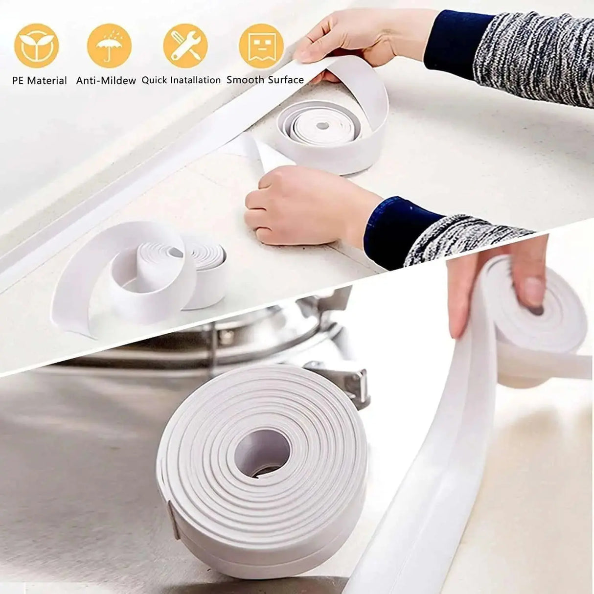 Shower Sink Bath Sealing Strip Tape - Julia M LifeStyles