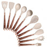 Silicone Kitchen Utensils Set - Heat Resistant, Non-stick, Rose Gold Plated Handles - Julia M LifeStyles