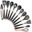 Silicone Kitchen Utensils Set - Heat Resistant, Non-stick, Rose Gold Plated Handles - Julia M LifeStyles