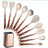 Silicone Kitchen Utensils Set - Heat Resistant, Non-stick, Rose Gold Plated Handles - Julia M LifeStyles