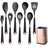 Silicone Kitchen Utensils Set - Heat Resistant, Non-stick, Rose Gold Plated Handles - Julia M LifeStyles