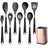 Silicone Kitchen Utensils Set - Heat Resistant, Non-stick, Rose Gold Plated Handles - Julia M LifeStyles