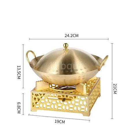 Single Person Eco-Friendly Copper Hotpot with Solid Alcohol Furnace - Julia M LifeStyles