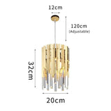 Small Round Gold Crystal LED Chandelier - Julia M LifeStyles
