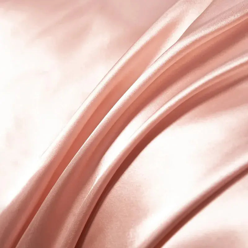 Soft 100% Imitate Silk Satin Duver Cover Sheet Pillow shams Multiple Colors Twin Double (1Duvet Cover+1FlatSheet+2Pillowcases) Julia M LifeStyles