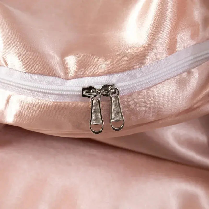 Soft 100% Imitate Silk Satin Duver Cover Sheet Pillow shams Multiple Colors Twin Double (1Duvet Cover+1FlatSheet+2Pillowcases) Julia M LifeStyles