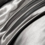 Soft 100% Imitate Silk Satin Duver Cover Sheet Pillow shams Multiple Colors Twin Double (1Duvet Cover+1FlatSheet+2Pillowcases) Julia M LifeStyles