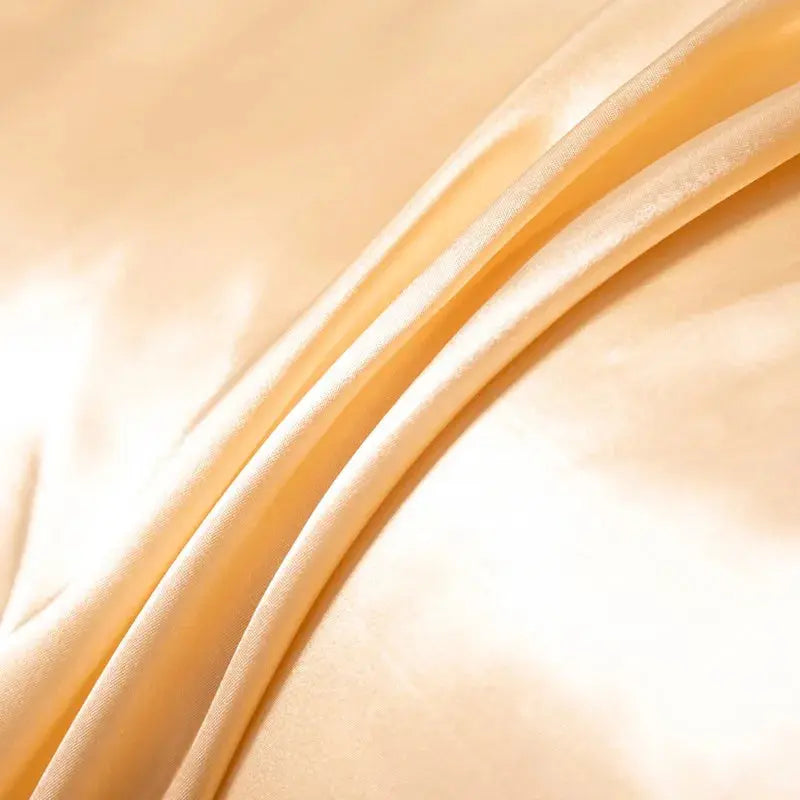 Soft 100% Imitate Silk Satin Duver Cover Sheet Pillow shams Multiple Colors Twin Double (1Duvet Cover+1FlatSheet+2Pillowcases) Julia M LifeStyles