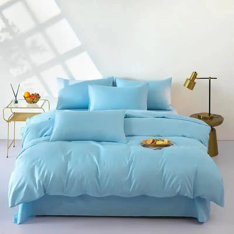 Solid Color Wine Red Nature Soft Skin friendly Brushed Modern Home(1Duvet Cover+1Flat Bedsheet+ 2Pillowcases) Twin Double Queen - Julia M LifeStyles