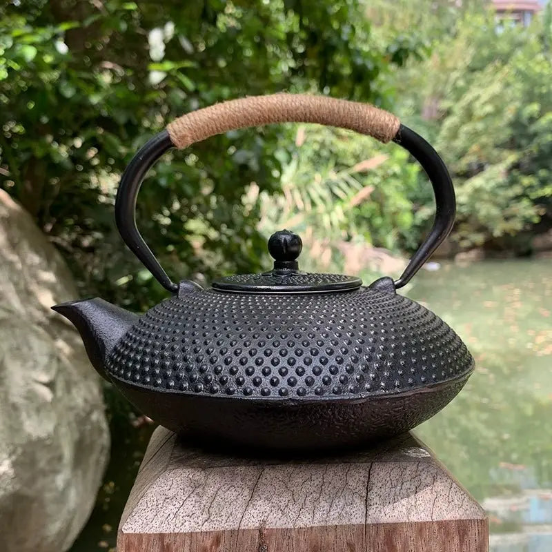 Southern Iron Handmade Japanese-Style Cast Iron Teapot - Retro Design - Julia M LifeStyles