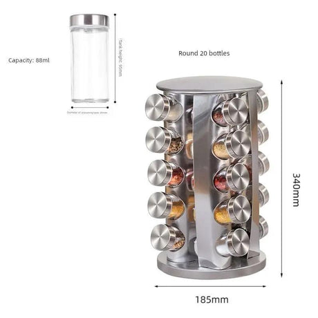 Stainless Steel Multi-Layer Rotary Kitchen Storage Rack - Julia M LifeStyles
