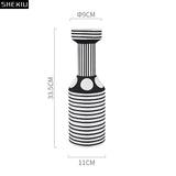 Striped Monochrome Ceramic Flower Vase - Julia M LifeStyles