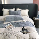 Super Soft Velvet Fleece Carved Winter Bedding Set - Julia M LifeStyles