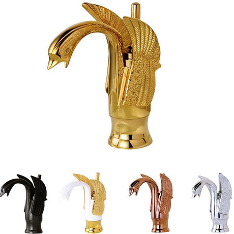 Swan Gold Black Faucet - Contemporary Luxury Bathroom Decor Swan Gold Black Faucet - Contemporary Luxury Bathroom Decor 2255800099145038-Gold-China Bathroom Accessory Mounts 104