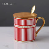 Florence Exquisite European-Style Bone China Mug with Lid and Spoon Julia M LifeStyles