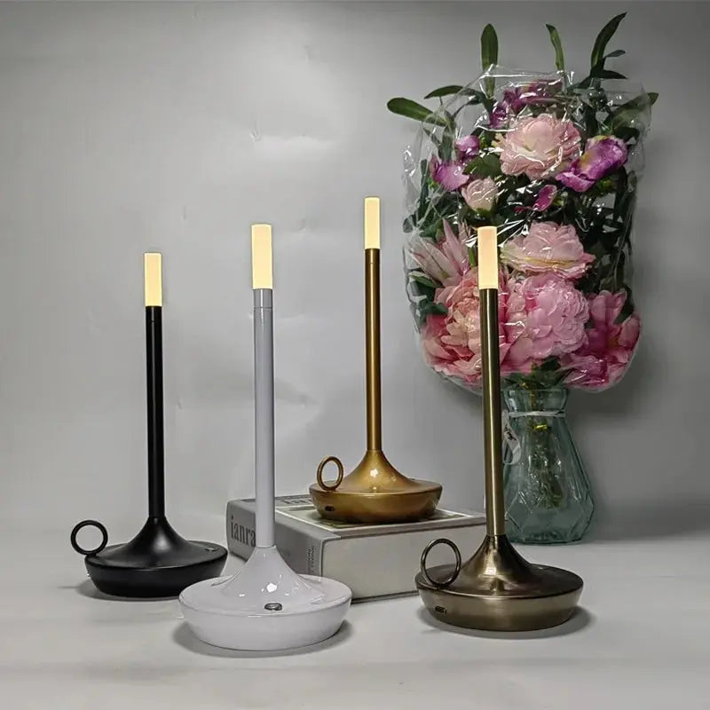 Table lamp for bedroom Rechargeable Wireless touch lamp Camping candle Creative lamp rechargeable USB-C desk lamp - Julia M LifeStyles