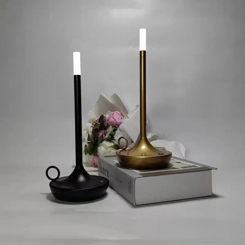 Table lamp for bedroom Rechargeable Wireless touch lamp Camping candle Creative lamp rechargeable USB-C desk lamp - Julia M LifeStyles