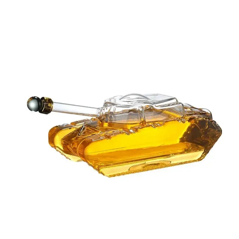 Tank Shaped Lead-Free Glass Whiskey Decanter – 500ML/1000ML - Julia M LifeStyles