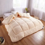 Thick Lambskin Warmth Retention Material Double Bed Winter Quilt - Julia M LifeStyles