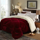 Thick Lambskin Warmth Retention Material Double Bed Winter Quilt - Julia M LifeStyles