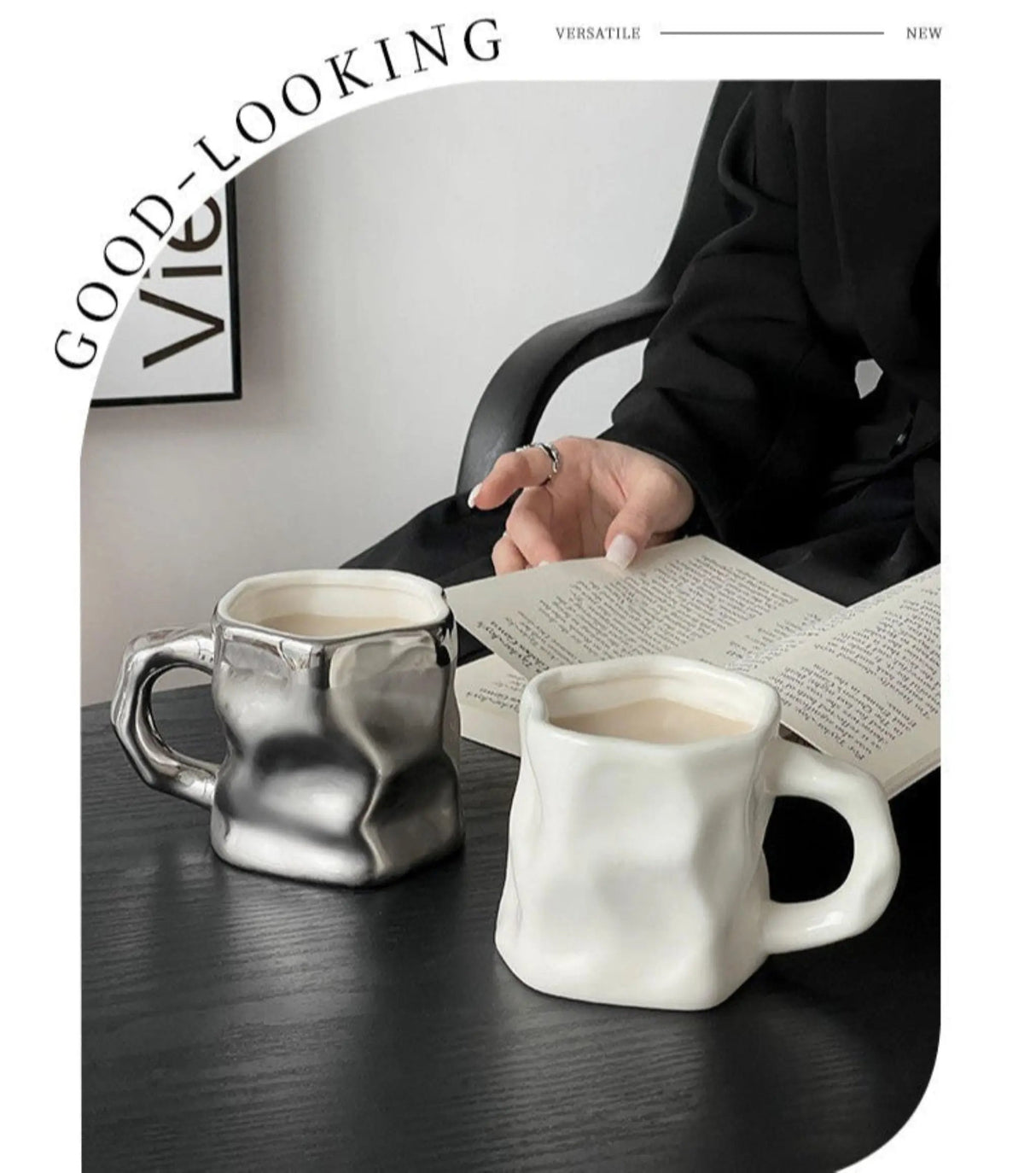 Twist Design Ceramic Couple Mugs - Perfect for Coffee Lovers - Julia M LifeStyles