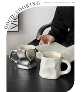 Twist Design Ceramic Couple Mugs - Perfect for Coffee Lovers - Julia M LifeStyles