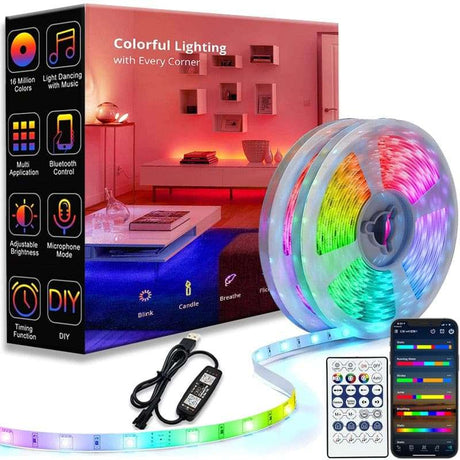 USB RGB LED Strip Light USB RGB LED Strip Light 3256803584502213-WS2812b BHT IR-China-1m Full Set night lights & ambiance 32