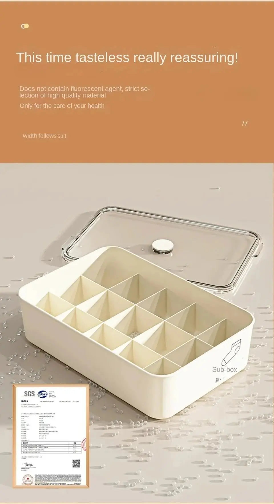 Underwear Storage Box, Split Socks Bra Organizer, Dust-proof Portable Underwear Compartment Box, Large Capacity Thickened Simple - Julia M LifeStyles