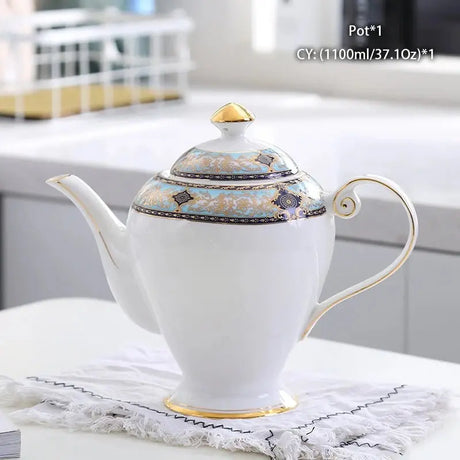 Vintage Bone China Tea Pot British Ceramic Teapot Europe Porcelain Coffee Pot Cafe Drinkware Advanced Teaware Drop Shipping - Julia M LifeStyles