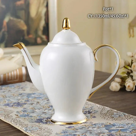 Vintage Bone China Tea Pot British Ceramic Teapot Europe Porcelain Coffee Pot Cafe Drinkware Advanced Teaware Drop Shipping - Julia M LifeStyles