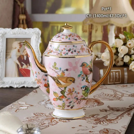 Vintage Bone China Tea Pot British Ceramic Teapot Europe Porcelain Coffee Pot Cafe Drinkware Advanced Teaware Drop Shipping - Julia M LifeStyles