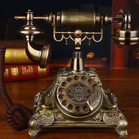 Vintage Resin Rotating Dial Landline Phone - Julia M LifeStyles
