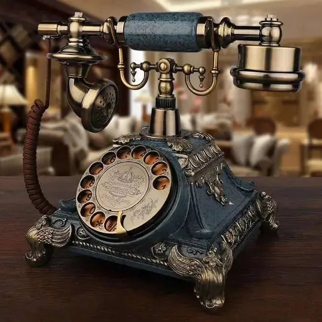 Vintage Resin Rotating Dial Landline Phone - Julia M LifeStyles