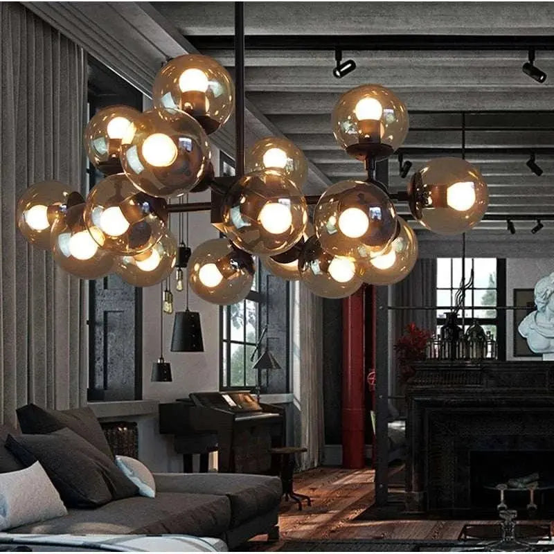 Vintage Round Ball Industrial LOFT Iron Pendant Light - Julia M LifeStyles
