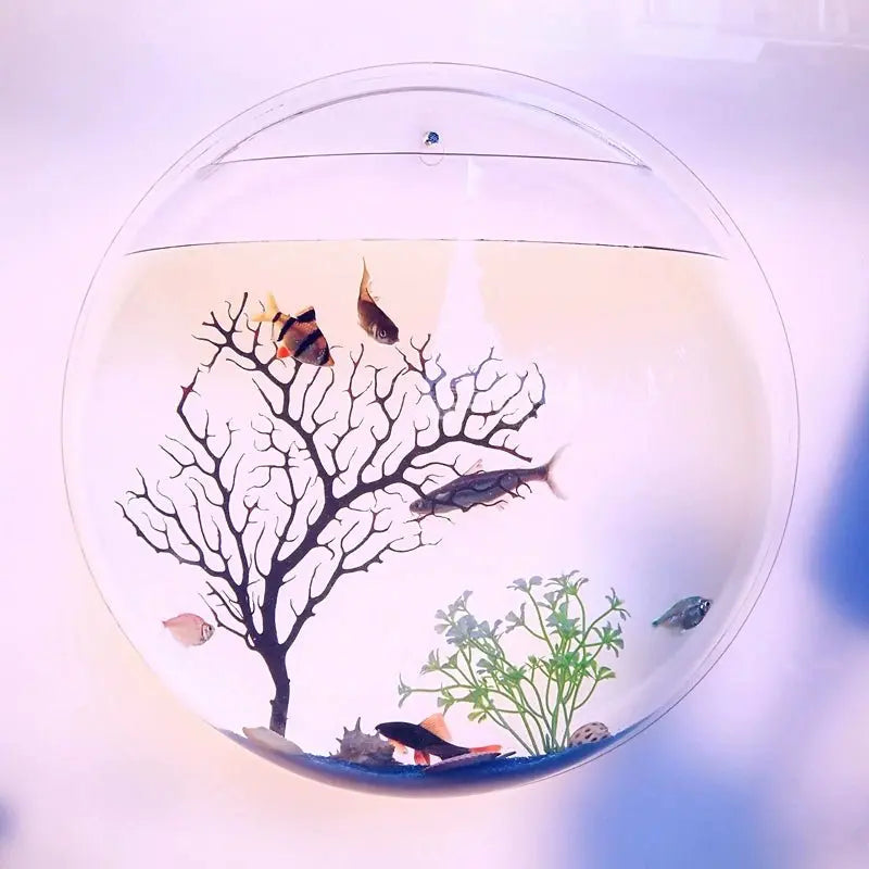 Wall-Mounted Fish Tank Vase - Creative Living Room Décor - Julia M LifeStyles
