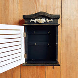 Wall-Mounted Rustic Wooden Key Box with 4 Hooks - Julia M LifeStyles