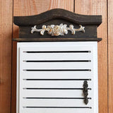 Wall-Mounted Rustic Wooden Key Box with 4 Hooks - Julia M LifeStyles