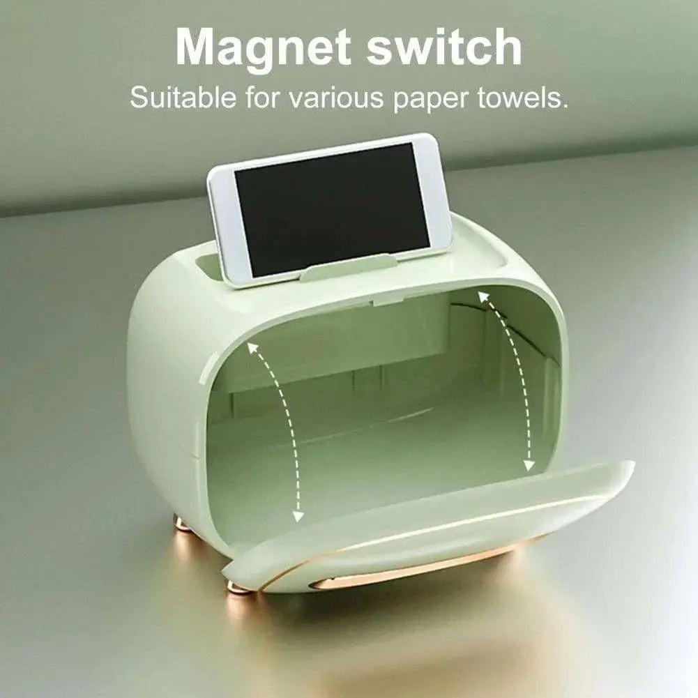 Waterproof Nordic Tissue Box with Remote Control Holder - Large Capacity - Julia M LifeStyles