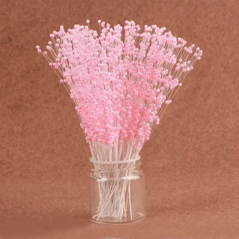 White Pearl Beaded Flower Stems - Julia M LifeStyles